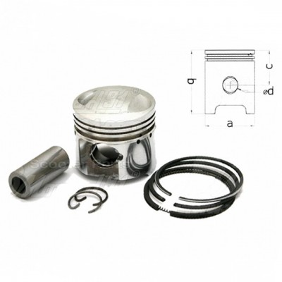 Píst 39.80 komplet KYMCO PEOPLE 4T 50 / AGILITY 4T / SYM FIDDLE 4T 50 / PEUGEOT V-CLIC 4T 50 / YUKI 4T 50 METEOR